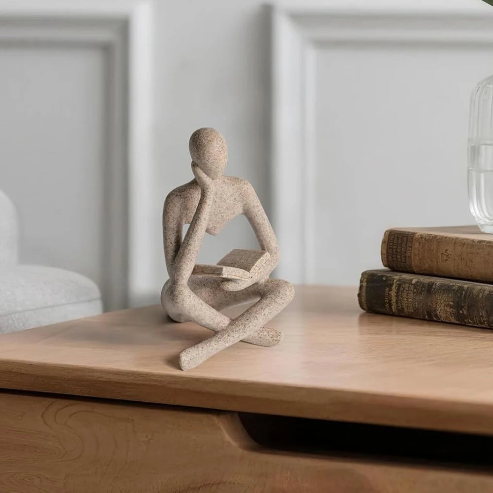 Abstract Thinking Man Statue