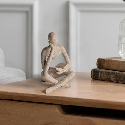Abstract Thinking Man Statue