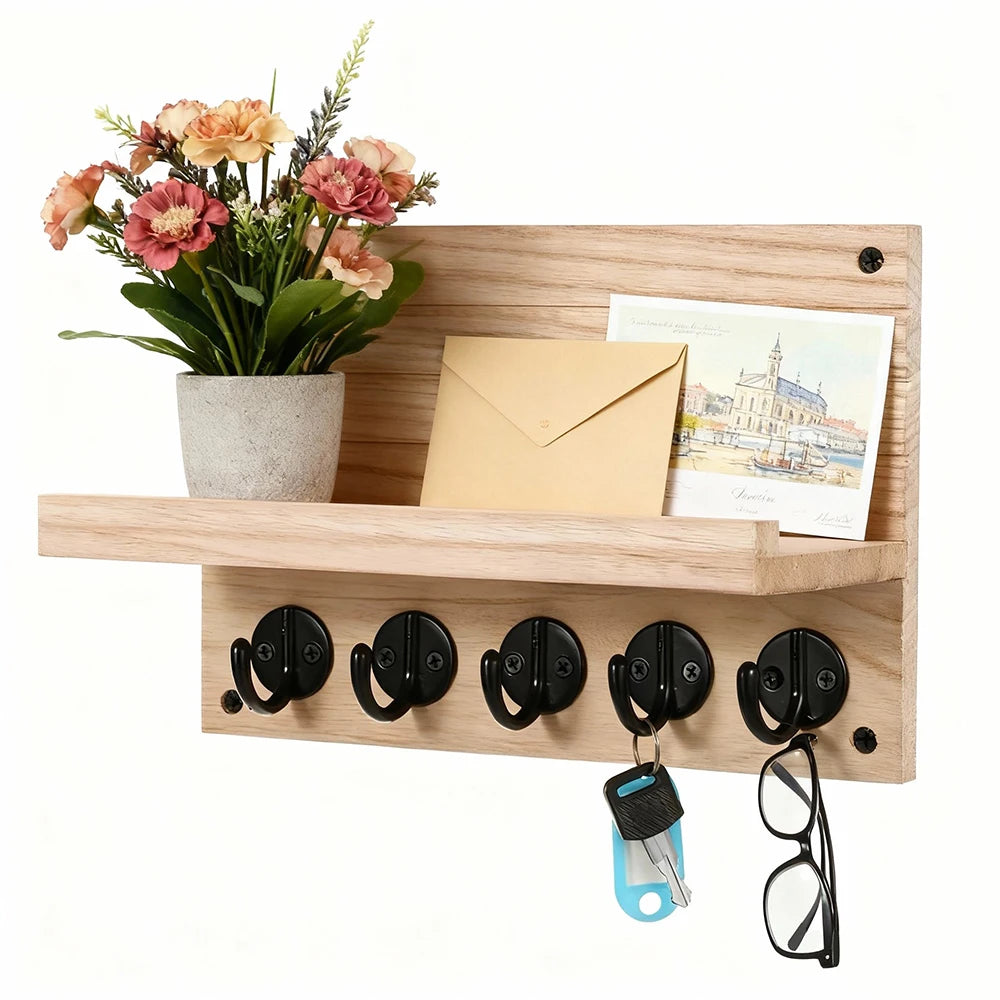 Wooden Entryway Organizer