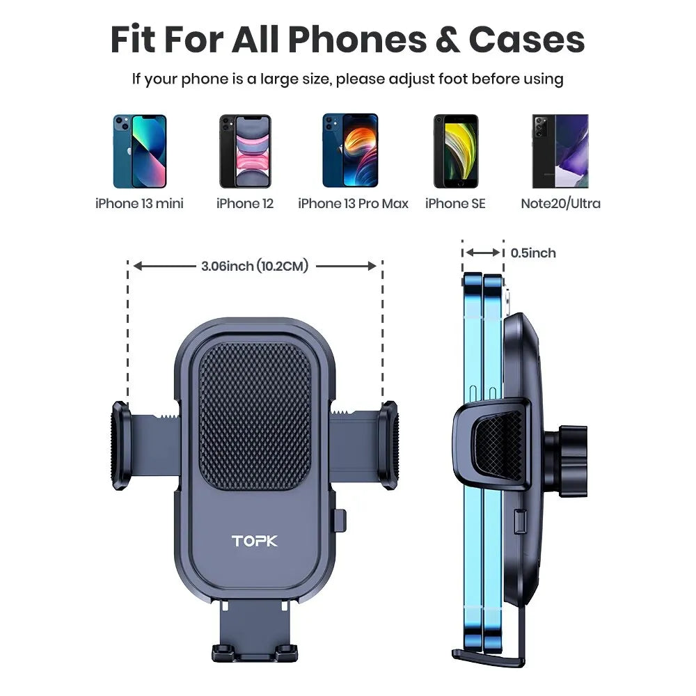 TOPK Powerful Grip Car Phone Holder