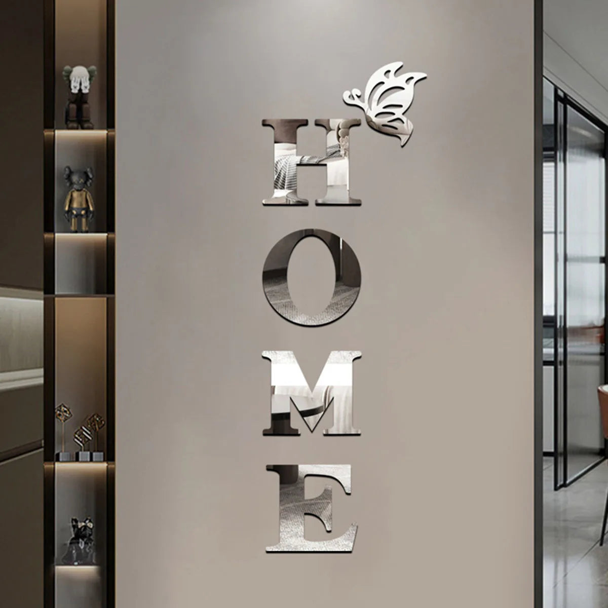 3D Mirror Entrance Decor