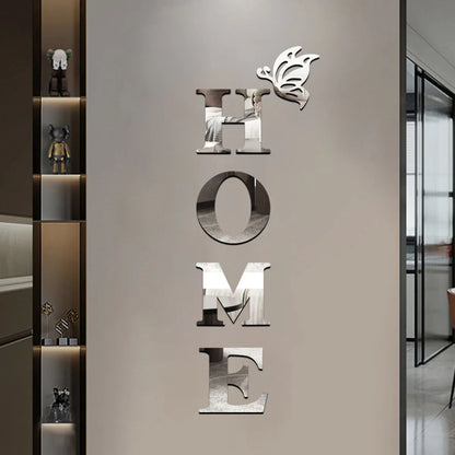 3D Mirror Entrance Decor