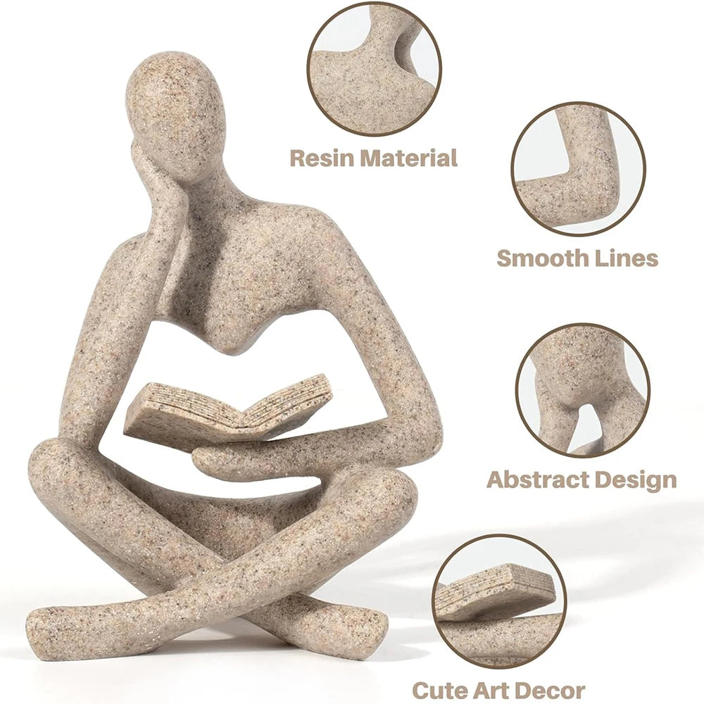 Abstract Thinking Man Statue