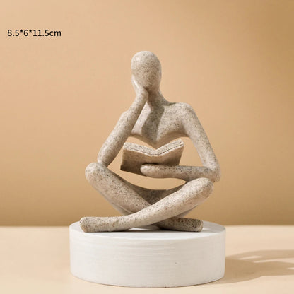 Abstract Thinking Man Statue