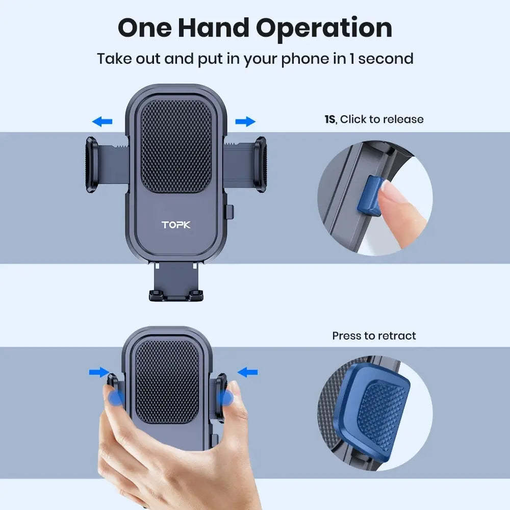 TOPK Powerful Grip Car Phone Holder