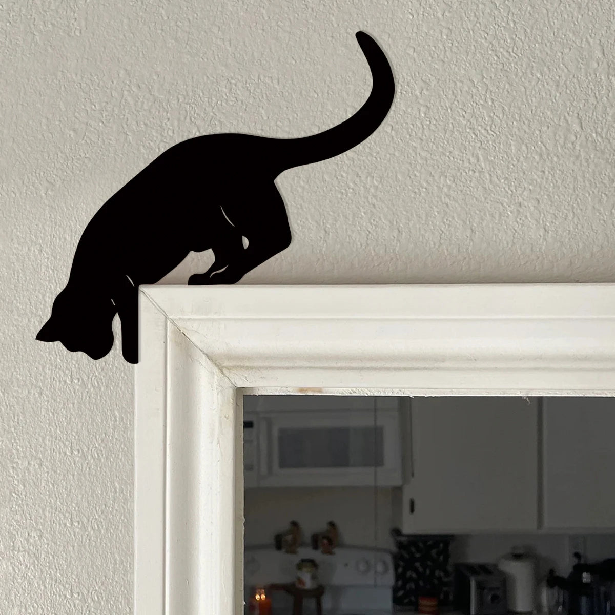 Rustic Cat Over-Door Wooden Sign