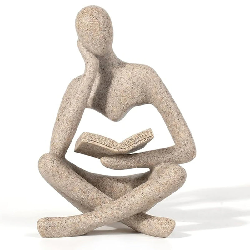 Abstract Thinking Man Statue