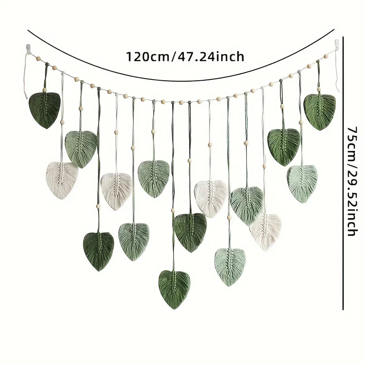 Woven Green Leaf Wall Art