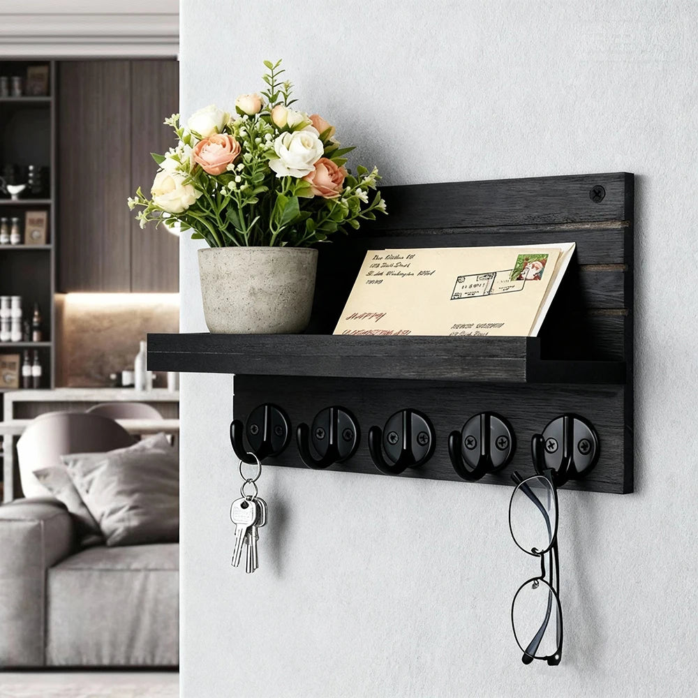 Wooden Entryway Organizer