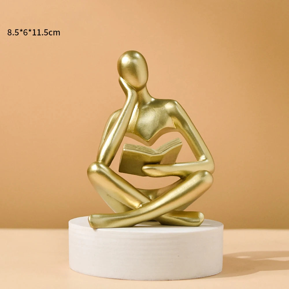 Abstract Thinking Man Statue