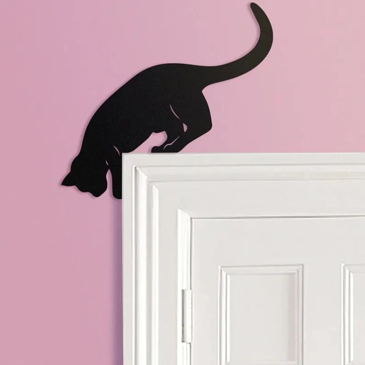 Rustic Cat Over-Door Wooden Sign