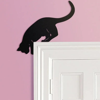 Rustic Cat Over-Door Wooden Sign