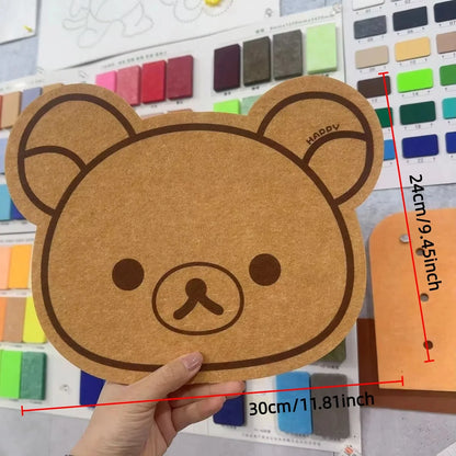 Cartoon Bear Felt Wall Art Panel